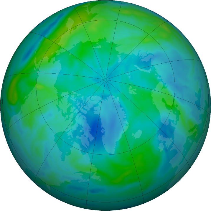 Arctic ozone map for 24 September 2023